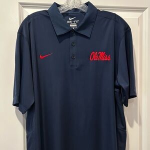 Nike Men's Dark Blue Ole Miss Polo, Men’s M